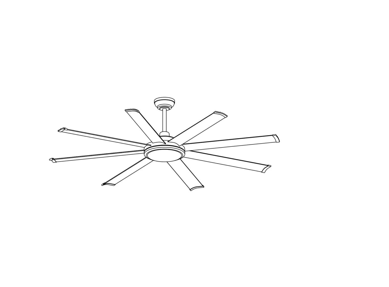 Wingbo Wbcf-bs34 Led Indoor Ceiling Fan Installation Guide