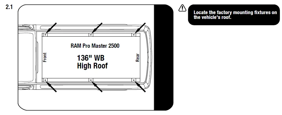 FRONT-RUNNER-KVRP 005T-RA-Promaster-2500-Slimpro-Van-Rack-Kit-10