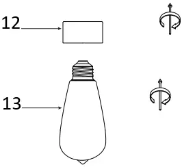 globe 91002844 1-Light Matte Brass Semi-Flush Mount Ceiling A6