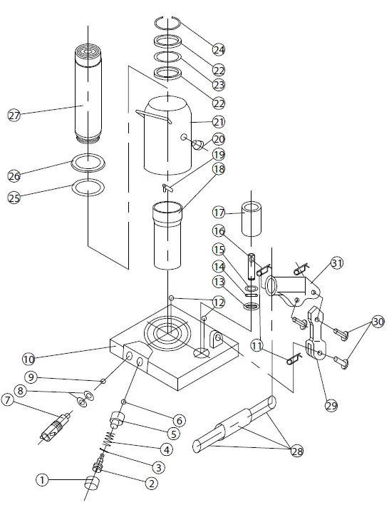 PITTSBURGH 56737 30 Ton Heavy Duty Bottle Jack -FIG-13