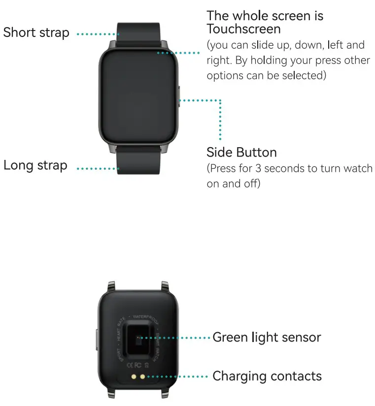 Xlkyqsh P36 Smart Watch for Men Black