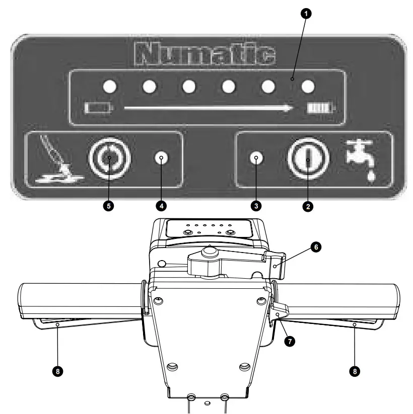 Numatic TTB 3045NX 36V Scrubber Dryer - overview 1
