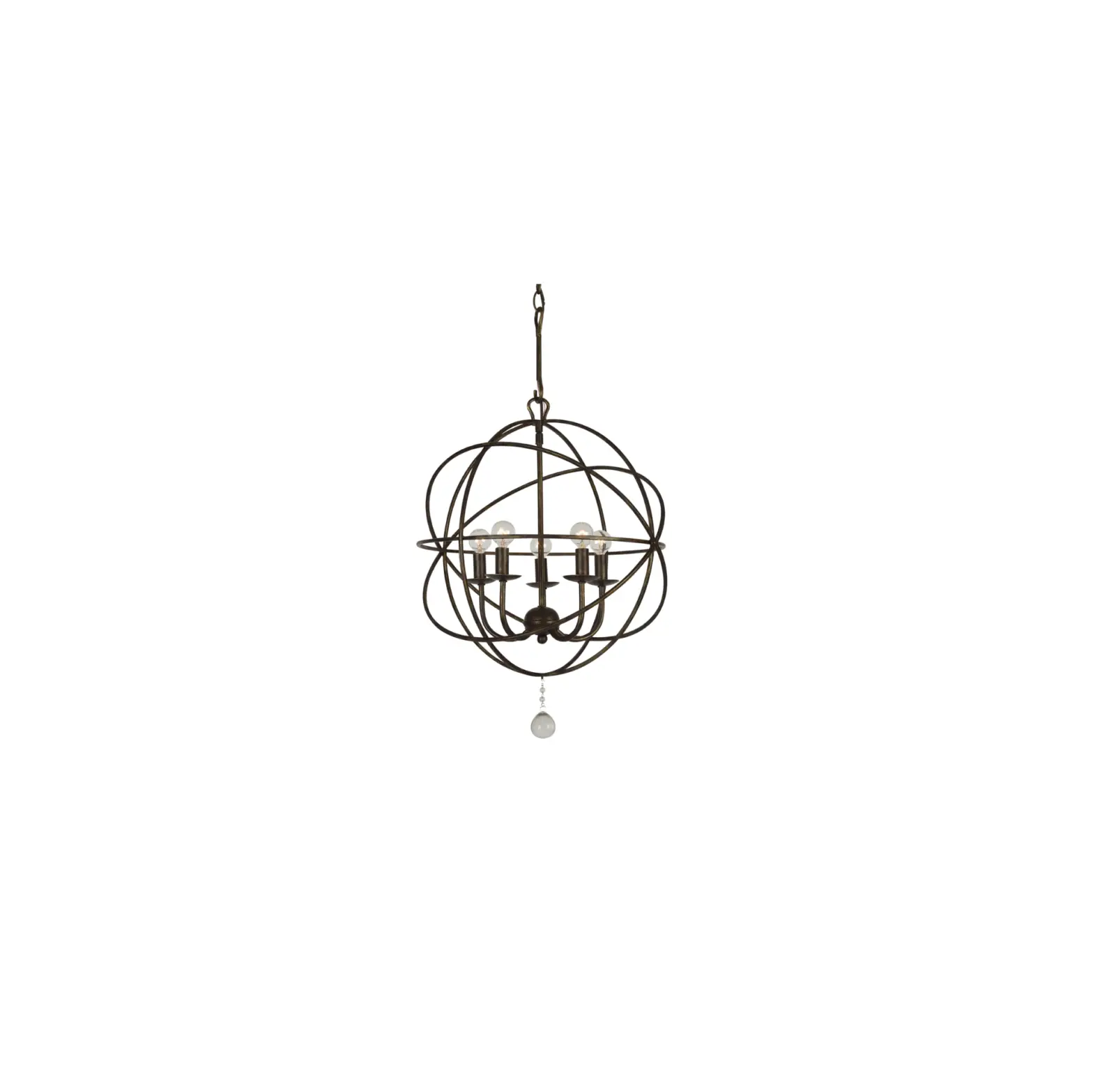 Crystorama 9224-eb Solaris Five Light Mini Chandelier Instruction Manual
