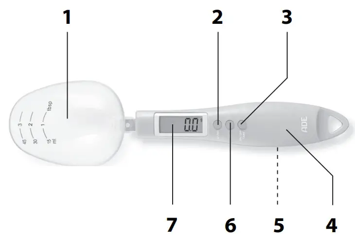 ADE KE 1808 1 Digital Spoon Scale - Overview