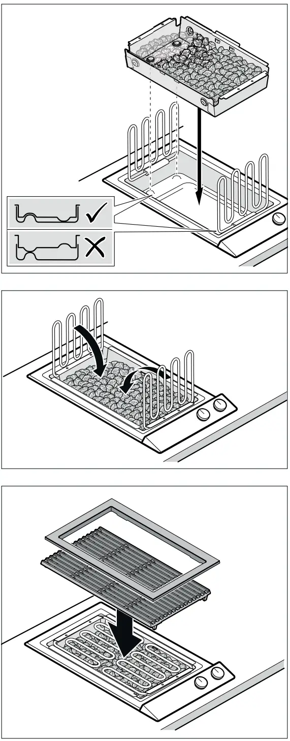 GAGGENAU VR230620 200 Series Vario Electric Grill - components as shown