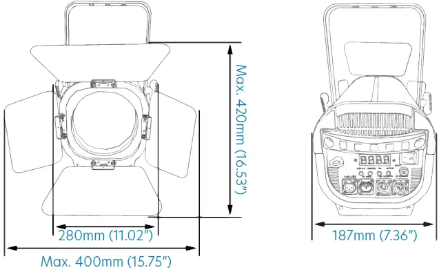 Centolight PLOT 6200FZ Fresnel Light with 200W RGBALC 6in1 LED and Motorized Zoom 07