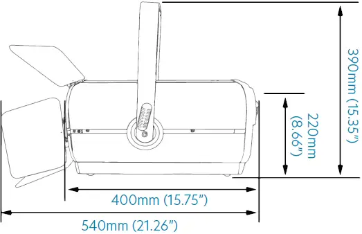 Centolight PLOT 6200FZ Fresnel Light with 200W RGBALC 6in1 LED and Motorized Zoom 08