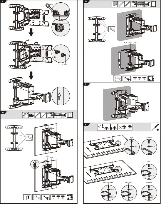 KIMEX-013-2642-Articulated-Wall-Mount-for-32'-65-Inches-OLED-TV-Screen-FIG-1