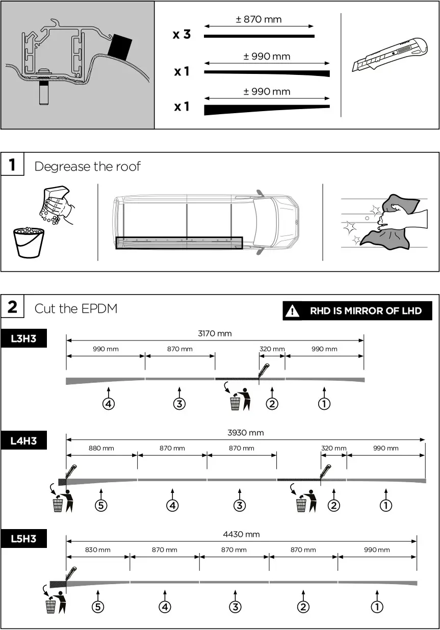 THULE VW Crafter 2017 Adapter Roof - FIGURE 10