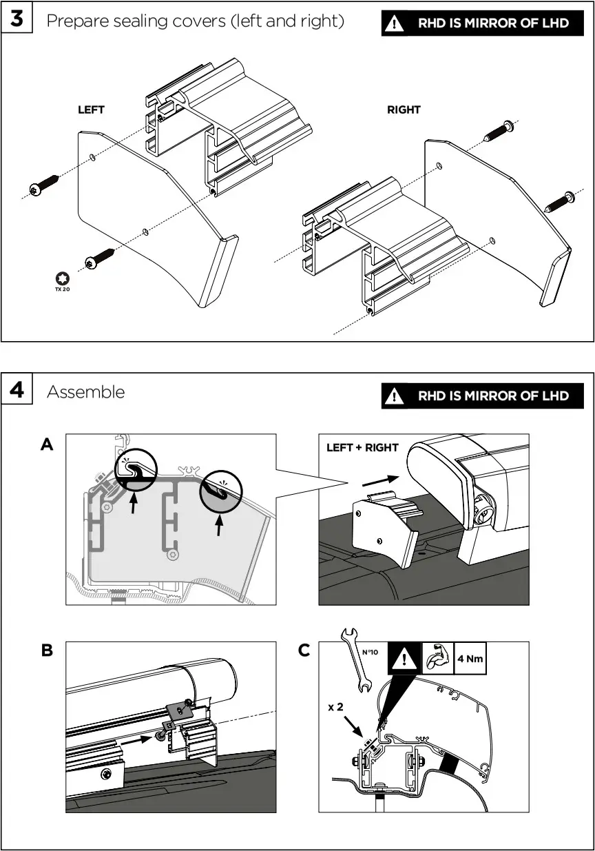 THULE VW Crafter 2017 Adapter Roof - FIGURE 13