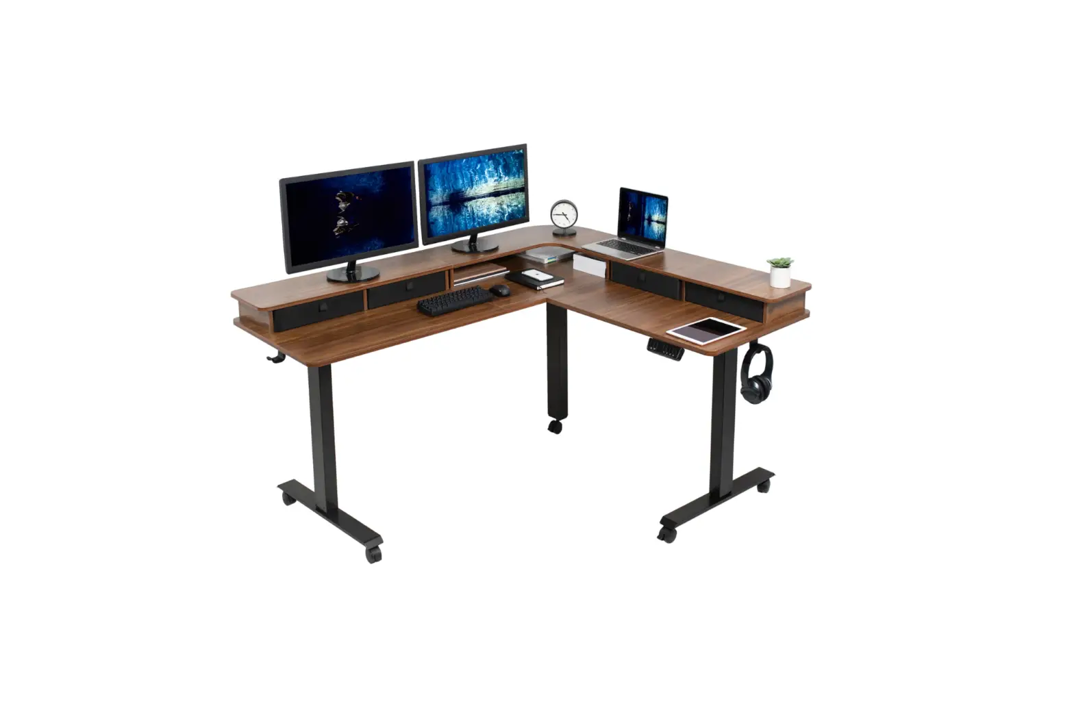 V I V O Desk-e3ct Series 63 X 55 Inches Corner Electric Desk Instruction Manual