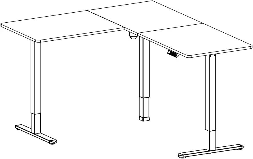 V I V O DESK-E3CT Series 63 x 55 Inches Corner Electric Desk