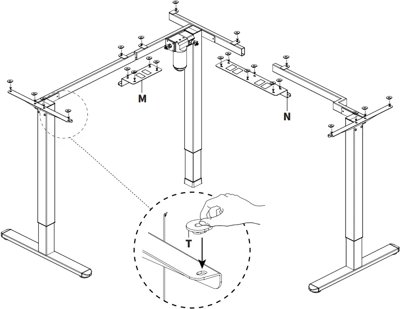 V I V O DESK-E3CT Series - Assembly Options B-1