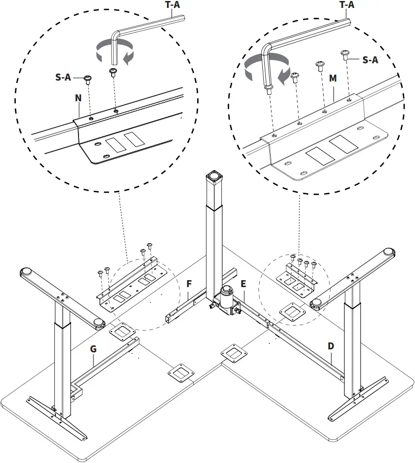 V I V O DESK-E3CT Series - Assembly Options B-3
