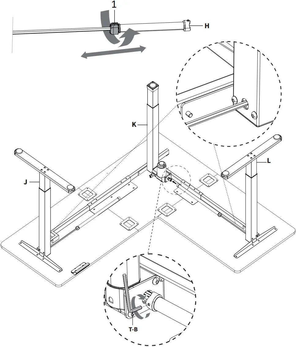 V I V O DESK-E3CT Series - Assembly Options B-5