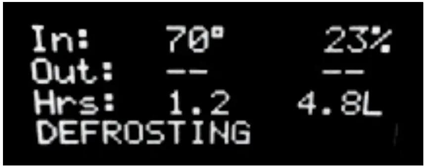 PHOENIX 617B DryMAX BLE LGR Dehumidifier - Defrost Cycle