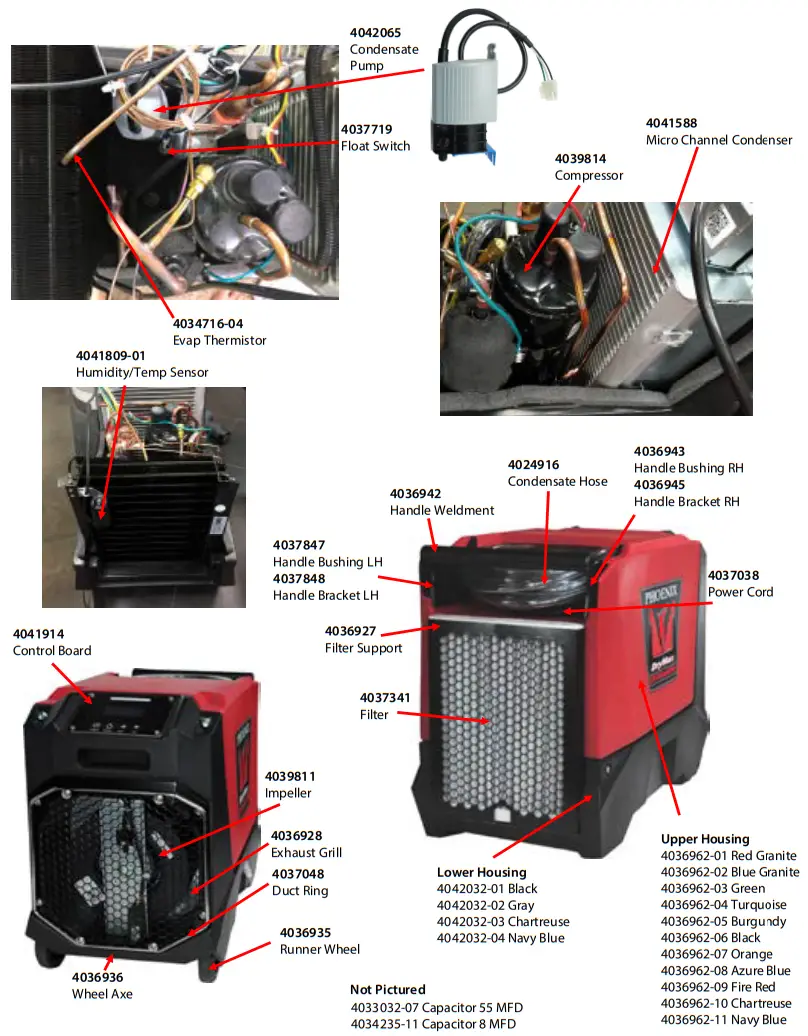 PHOENIX 617B DryMAX BLE LGR Dehumidifier - ServicePHOENIX 617B DryMAX BLE LGR Dehumidifier - Service