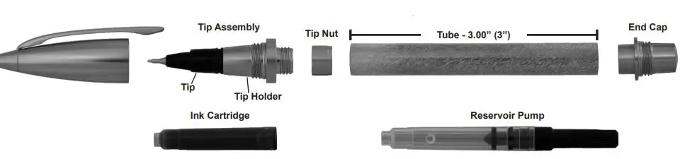 PSI-Woodworking-PRODUCTS-PKFIBXX-Refillable-Fiber-Tip-Pen-Kit-FIG-3