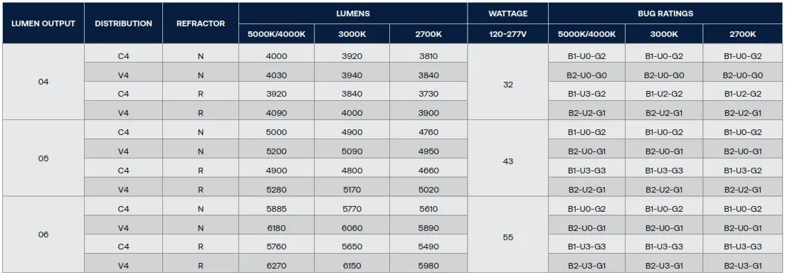EVOLVE E2SC LED Roadway Security Light - Ordering Information 2