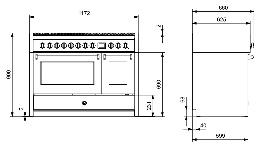Steel-GQ12SF-6M-AN-Genesi-120cm-Anthracite-with-Nickel-Trim-Dual-Fuel-Freestanding-Cooker-FIG 2