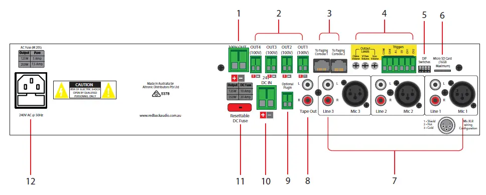 REDBACK-A-4270-Paging-PA-Amplifier-fig-3