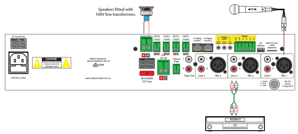 REDBACK-A-4270-Paging-PA-Amplifier-fig-5