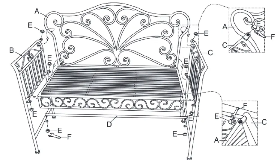 84B-077 Heavy-Duty Bench 3
