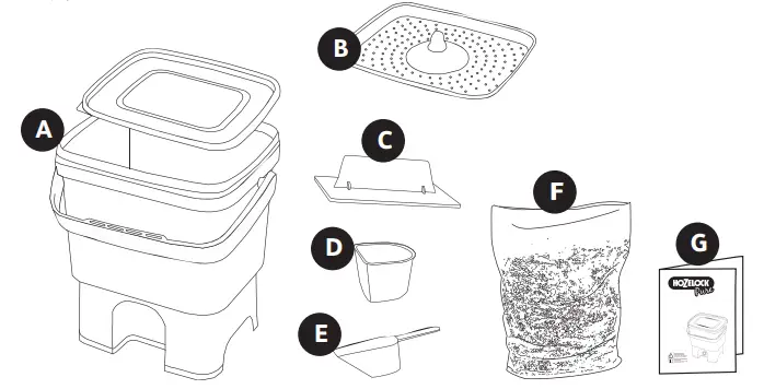 HOZELOCK Pure 85143 Bokashi Composter - Fig 1