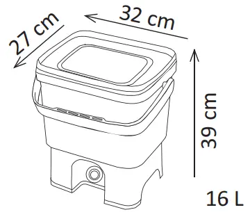 HOZELOCK Pure 85143 Bokashi Composter - Fig 2