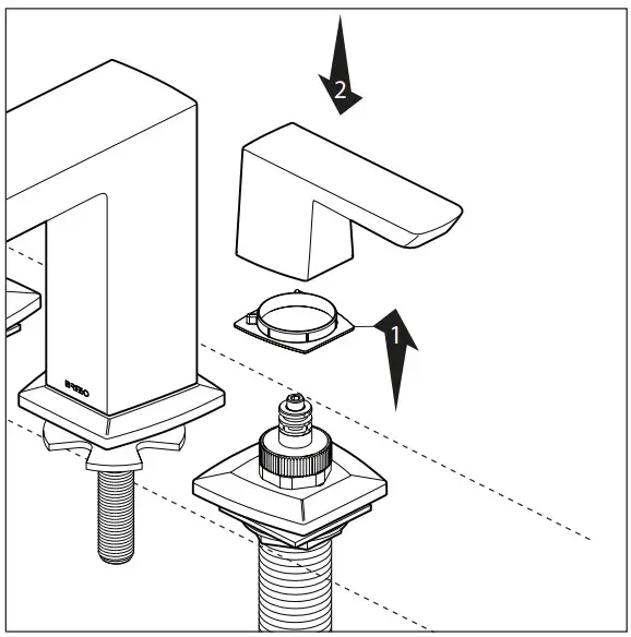 BRIZO 107360 Two Handle Widespread Bathroom Faucets - Replace black guide