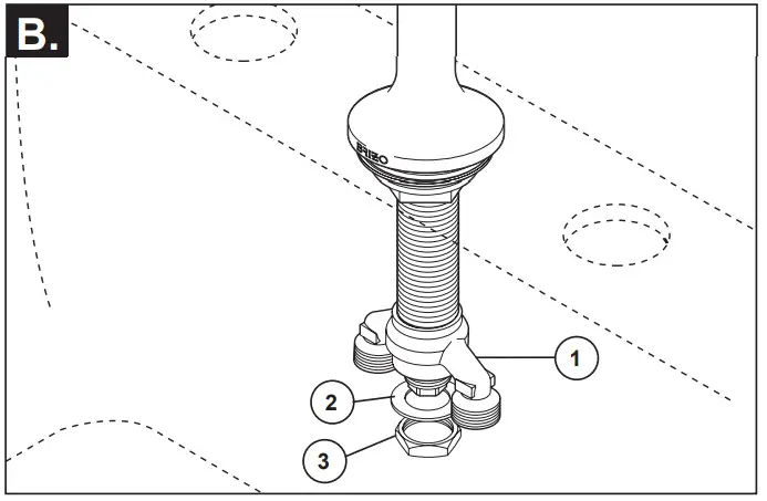 BRIZO 107360 Two Handle Widespread Bathroom Faucets - mounting washer