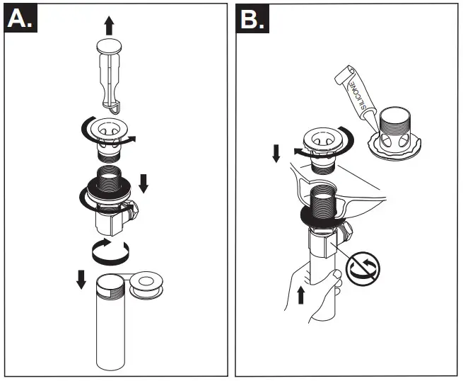 BRIZO 107360 Two Handle Widespread Bathroom Faucets - stopper and flange