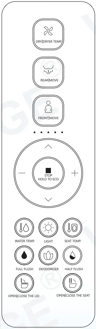 WOODBRIDGE B0990S Remote Control Illustration