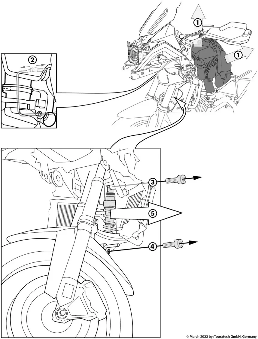 TOURATECH BMW R1200 Series Bike Suspension - fig 3