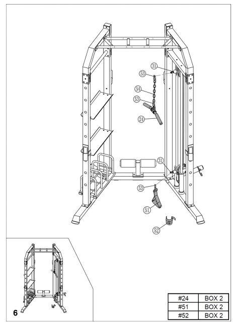 MARCY-SM-7393-Power-Cage-System-with-Adjustable-Weight-Bench-fig-10
