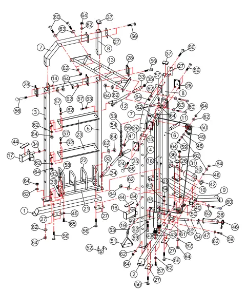MARCY-SM-7393-Power-Cage-System-with-Adjustable-Weight-Bench-fig-11