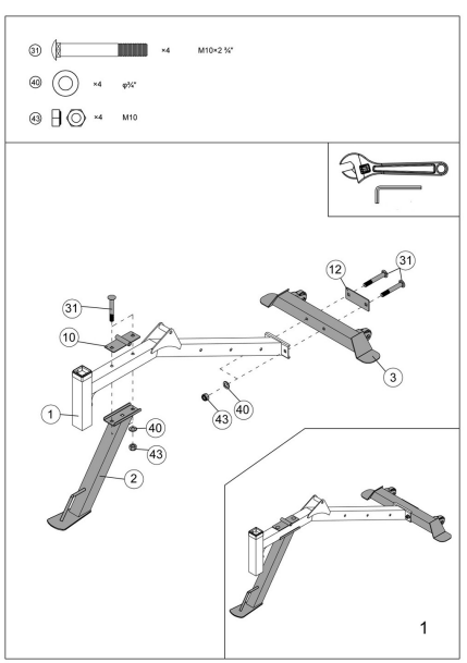 MARCY-SM-7393-Power-Cage-System-with-Adjustable-Weight-Bench-fig-16