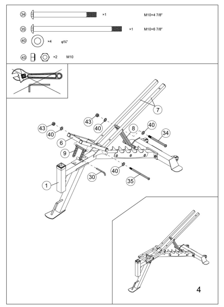 MARCY-SM-7393-Power-Cage-System-with-Adjustable-Weight-Bench-fig-19