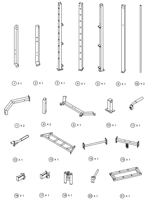 MARCY-SM-7393-Power-Cage-System-with-Adjustable-Weight-Bench-fig-2