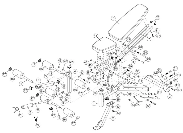 MARCY-SM-7393-Power-Cage-System-with-Adjustable-Weight-Bench-fig-22