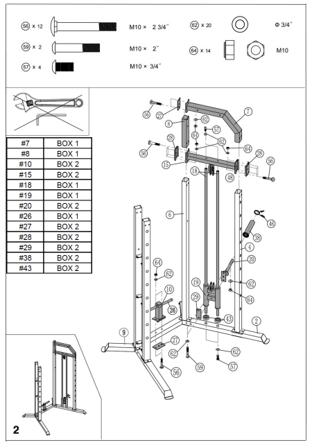 MARCY-SM-7393-Power-Cage-System-with-Adjustable-Weight-Bench-fig-6
