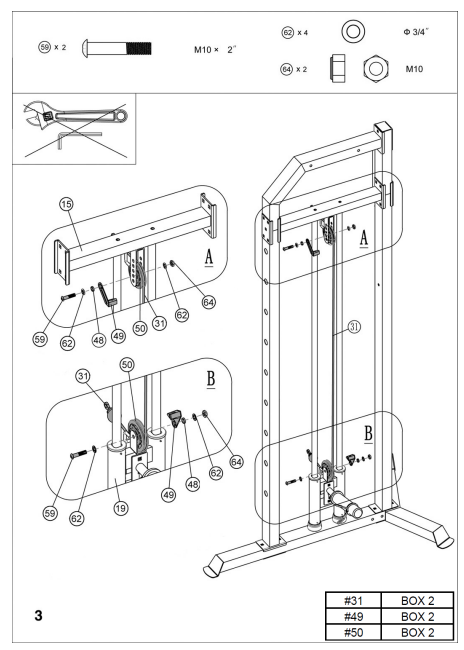 MARCY-SM-7393-Power-Cage-System-with-Adjustable-Weight-Bench-fig-7