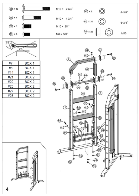 MARCY-SM-7393-Power-Cage-System-with-Adjustable-Weight-Bench-fig-8