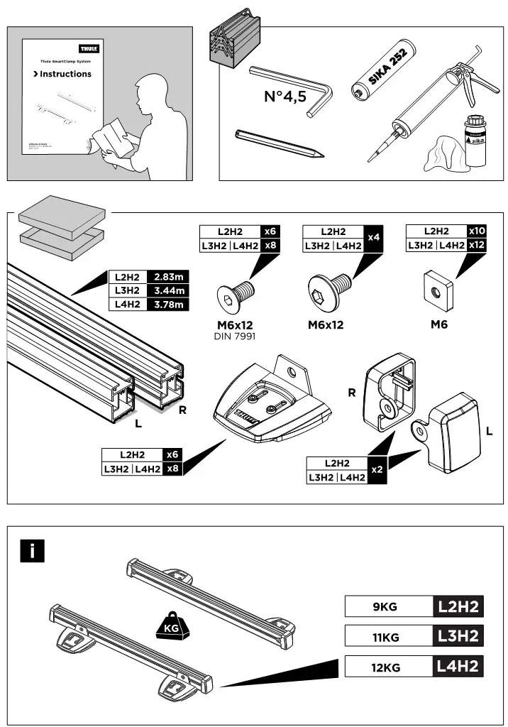 THULE ADR907-01 SmartClamp Roof Rack System Installation 1