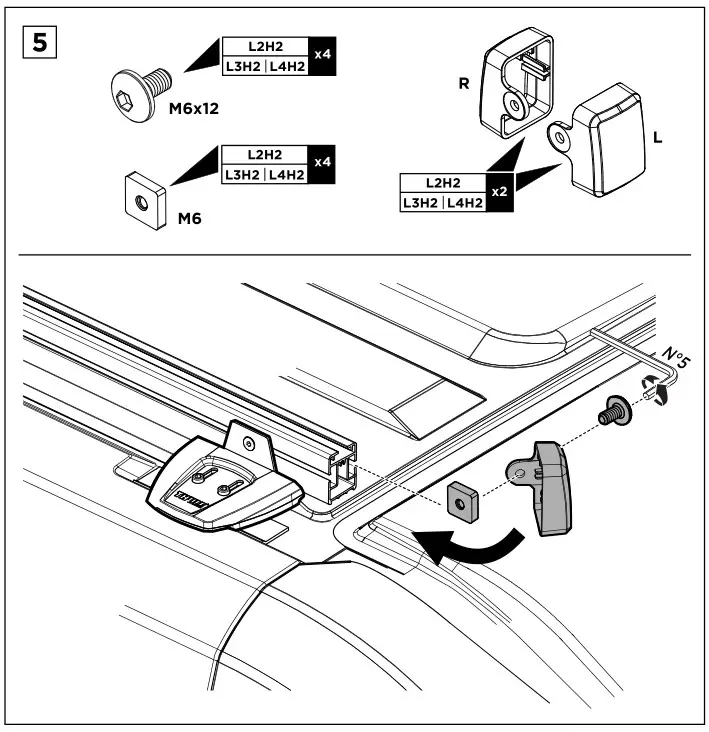 THULE ADR907-01 SmartClamp Roof Rack System Installation 10