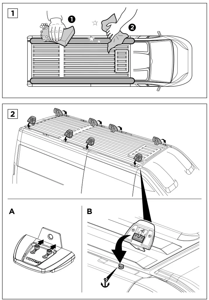 THULE ADR907-01 SmartClamp Roof Rack System Installation 4