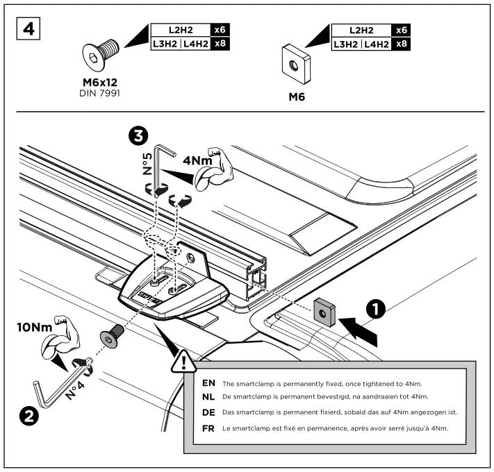 THULE ADR907-01 SmartClamp Roof Rack System Installation 9