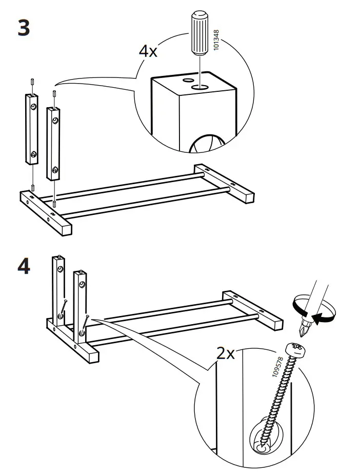 IKEA 002.990.62 TJUSIG Bench with Shoe Storage - Fig 3