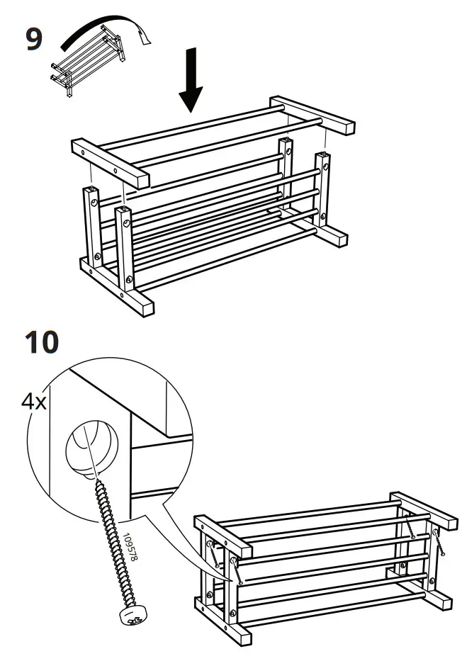 IKEA 002.990.62 TJUSIG Bench with Shoe Storage - Fig 6