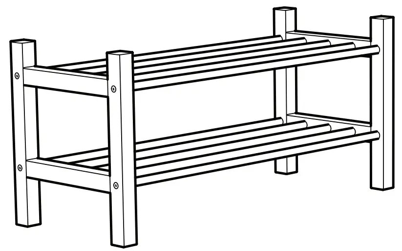 IKEA 002.990.62 TJUSIG Bench with Shoe Storage